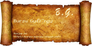 Burzu Gyöngy névjegykártya